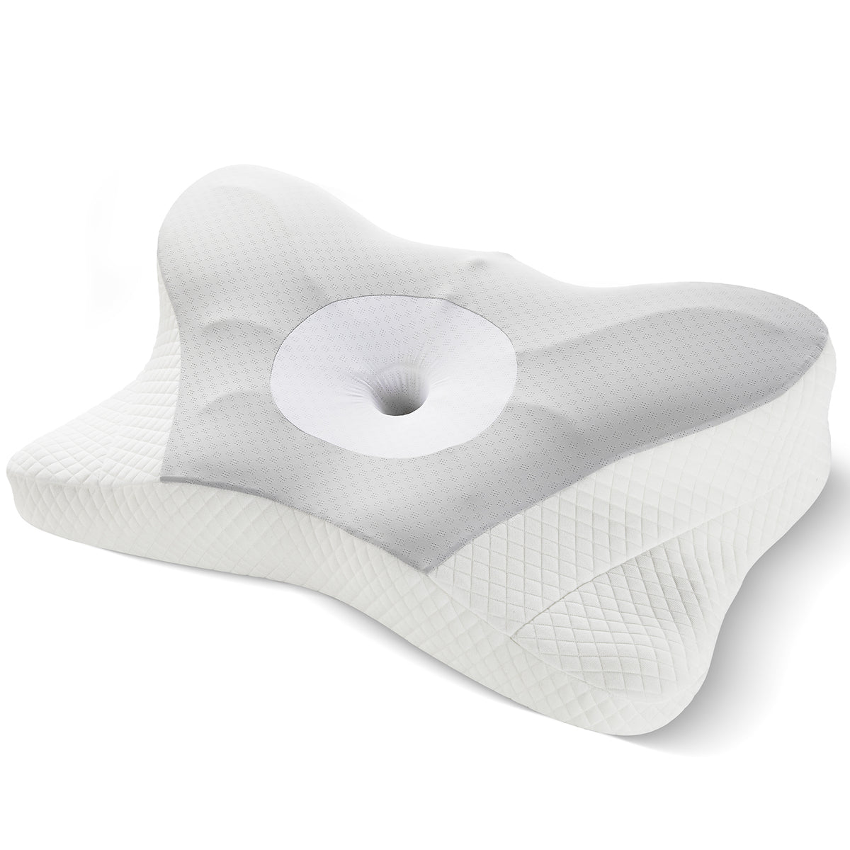 NuchaRest contour memory foam cervical pillow in grey