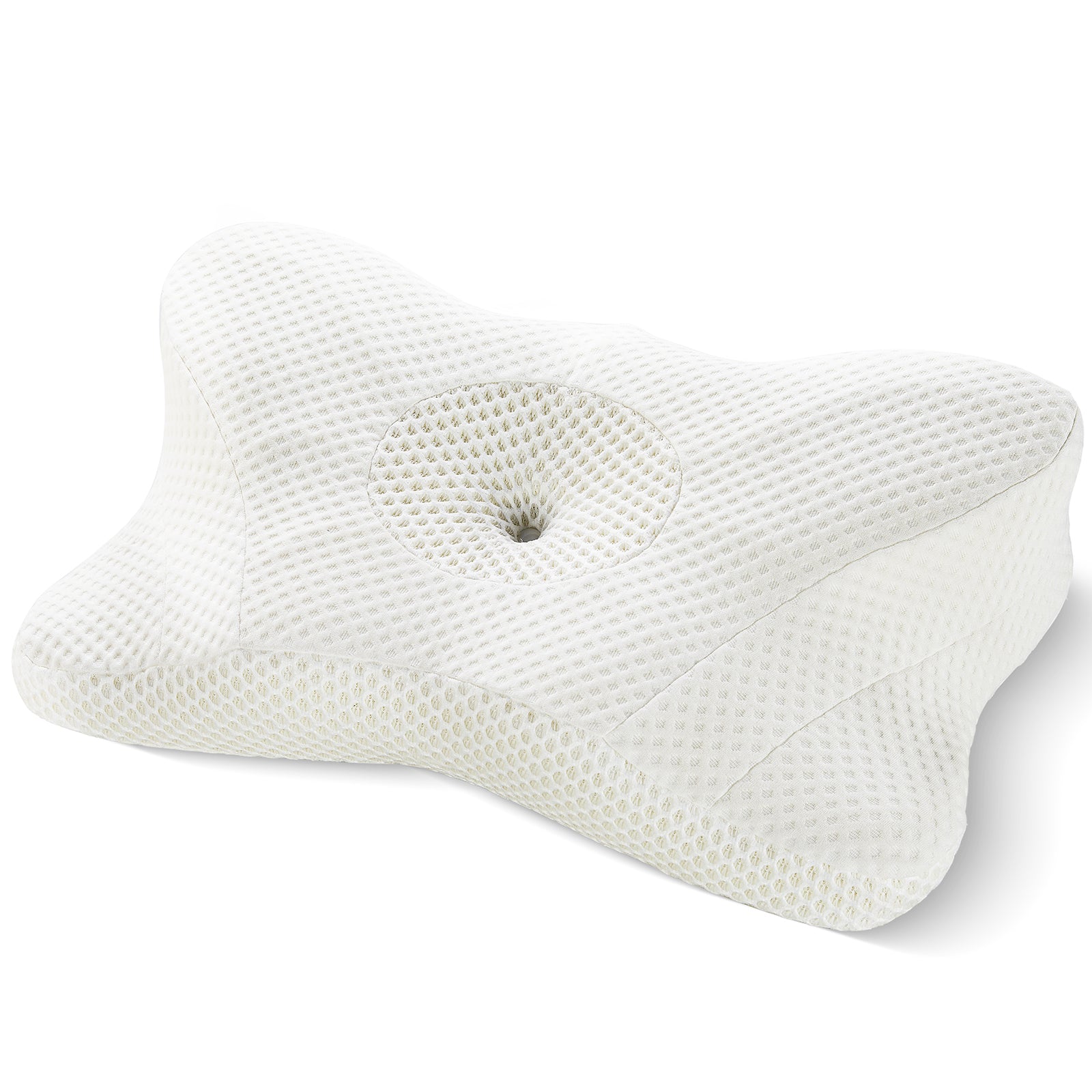 NuchaRest contour memory foam cervical pillow in white