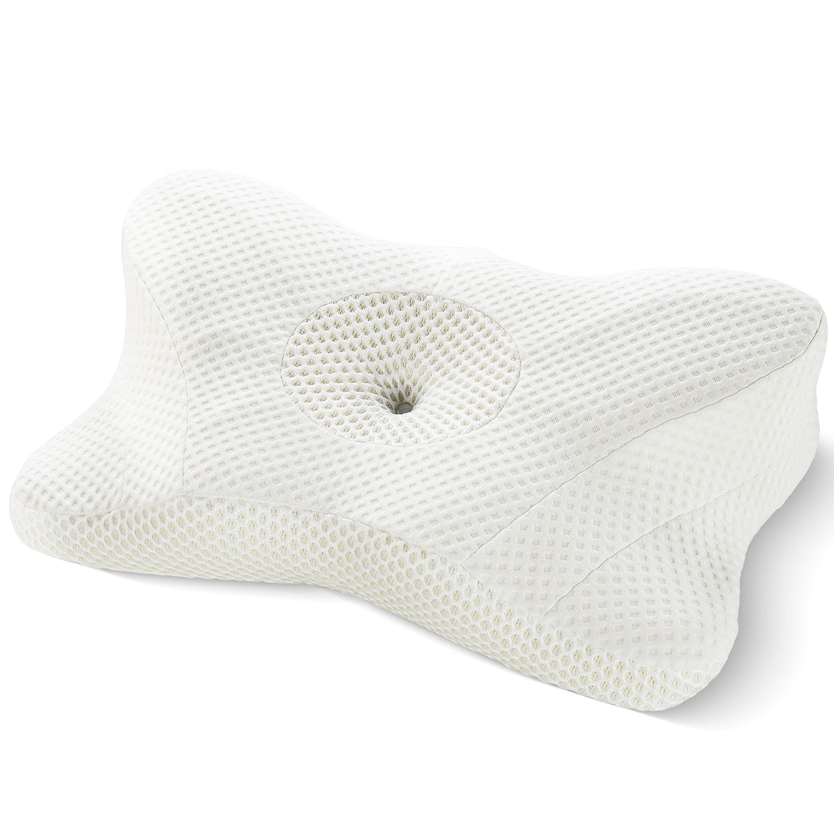NuchaRest contour memory foam cervical pillow in white